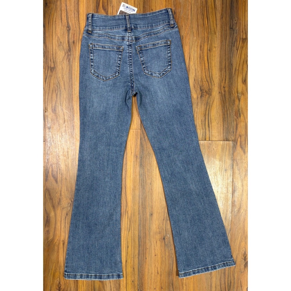Wrangler High Rise Flare Jeans Size 27 Blue Medium Wash Western Boho Denim - Picture 4 of 7